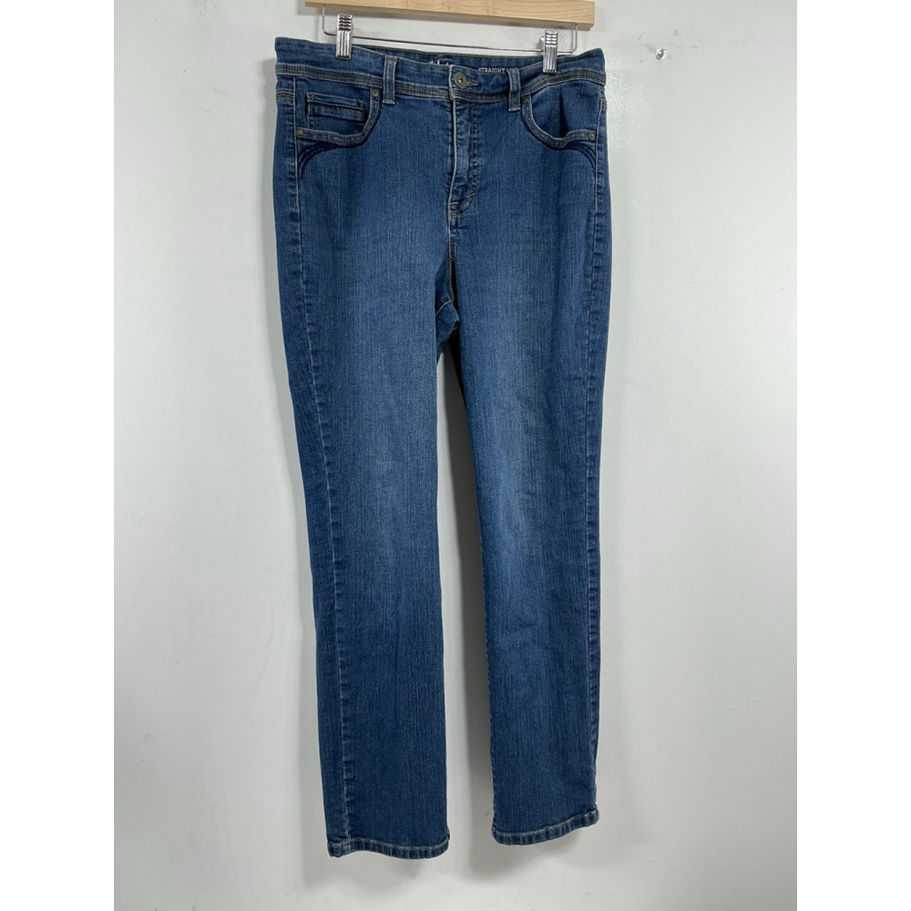 Womans Excellent Condition Style & Co Straight Leg Blue Jeans 12 S